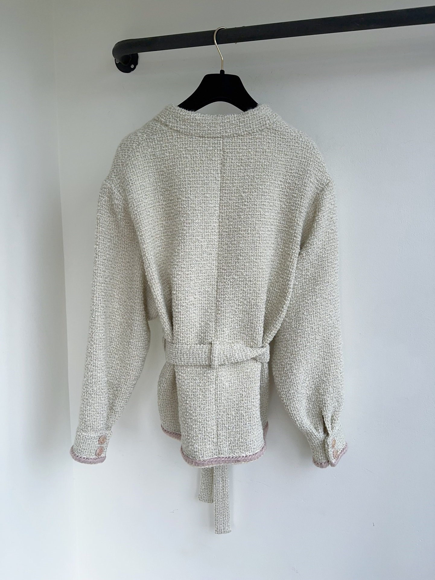 Tie-knit cardigan