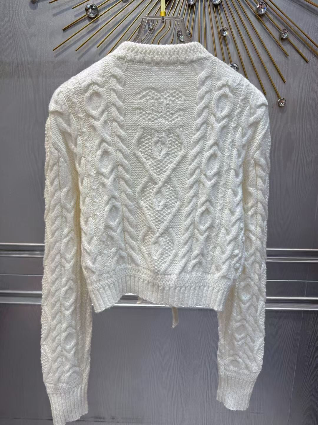 Knitted Bow Cropped Top