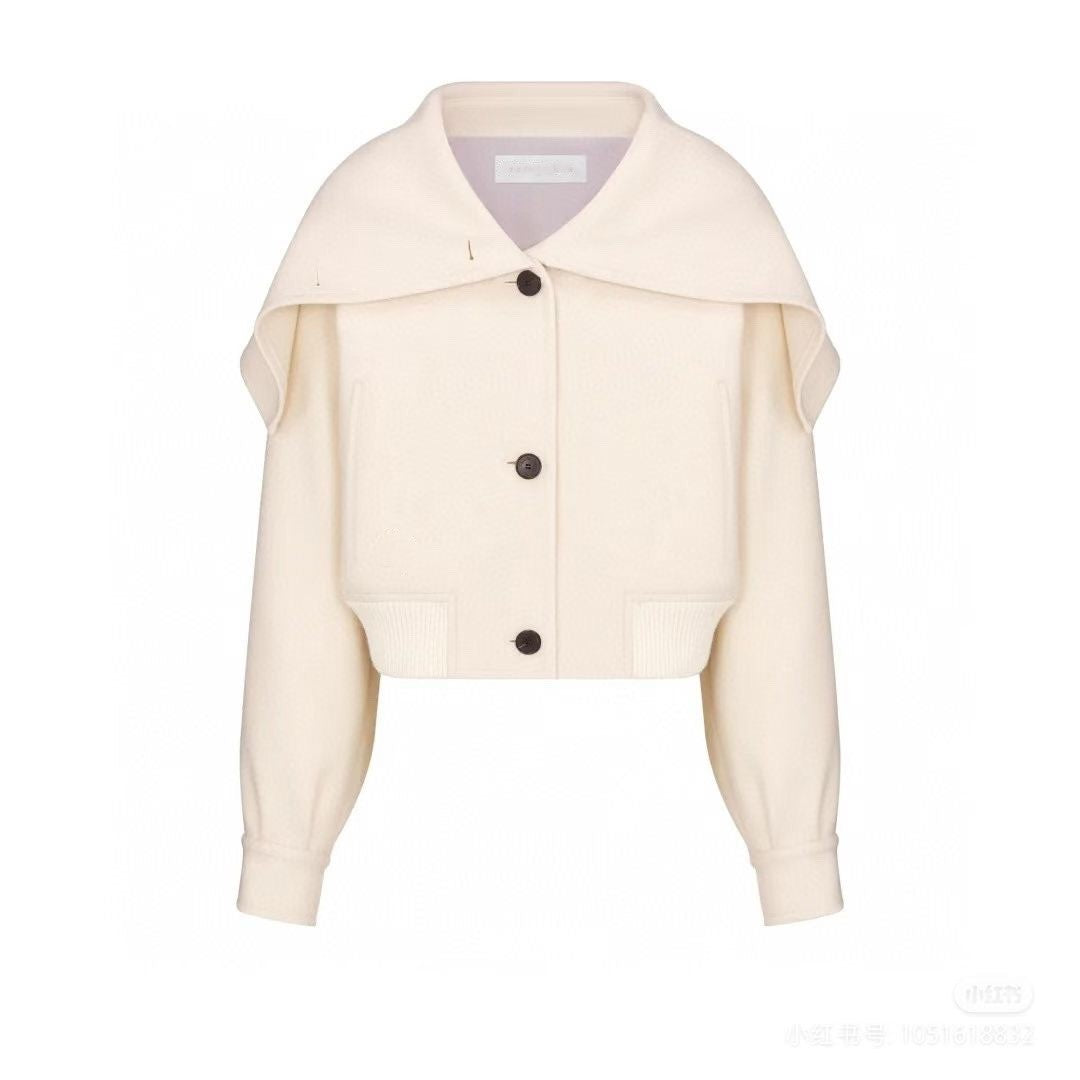 Navy collar jacket