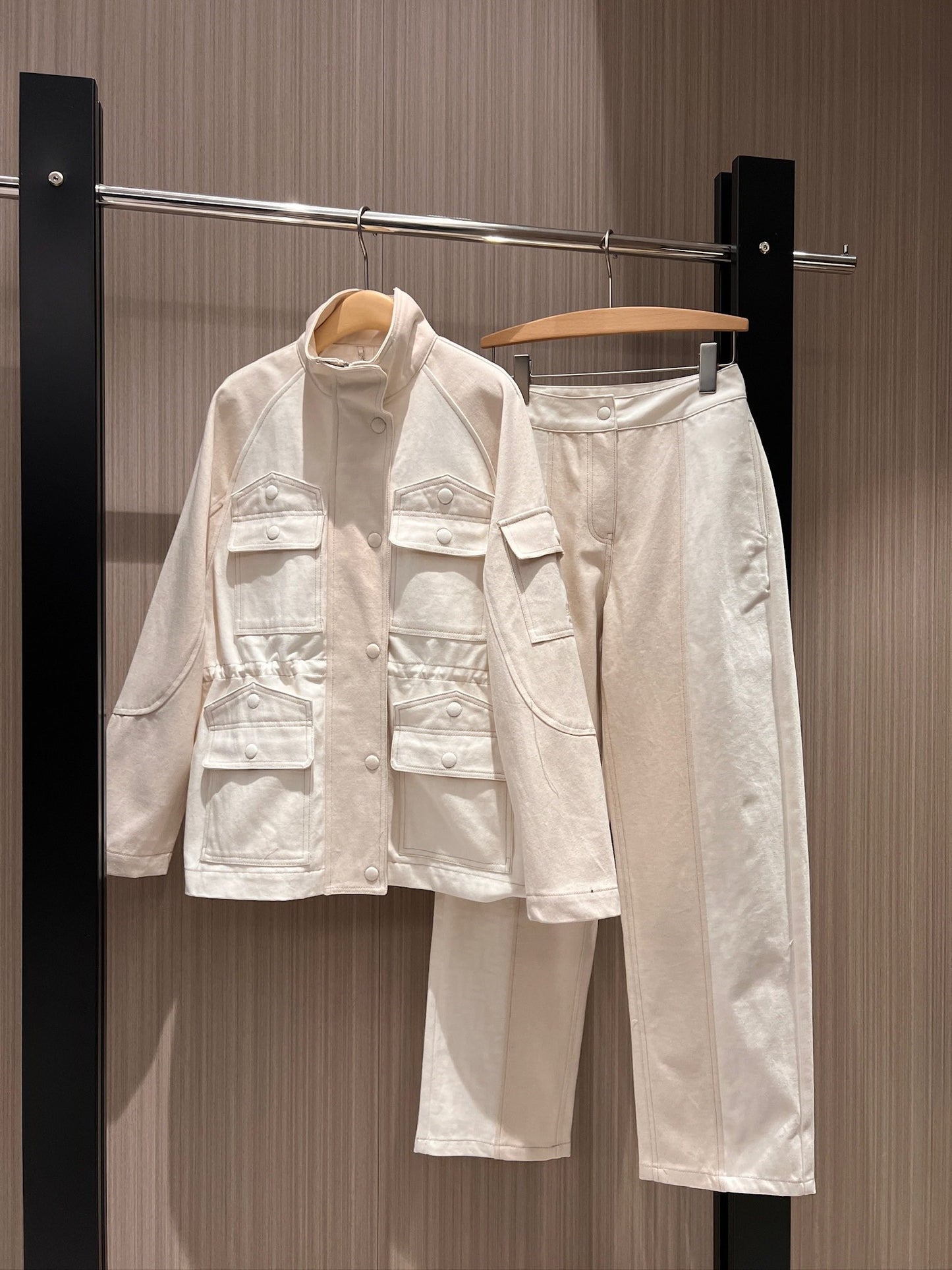 Workwear denim jacket suit