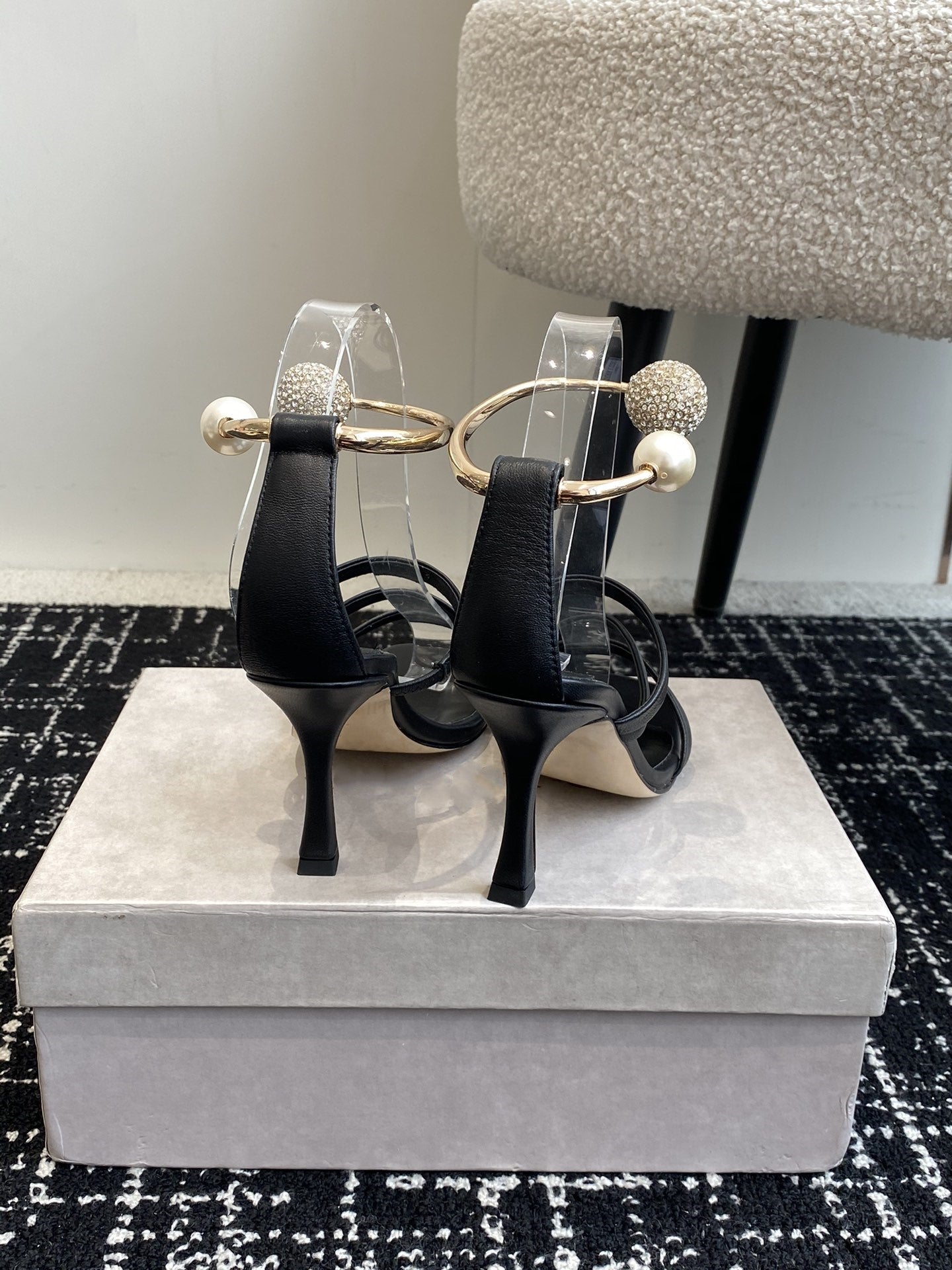 Square Toe Stiletto Sandals