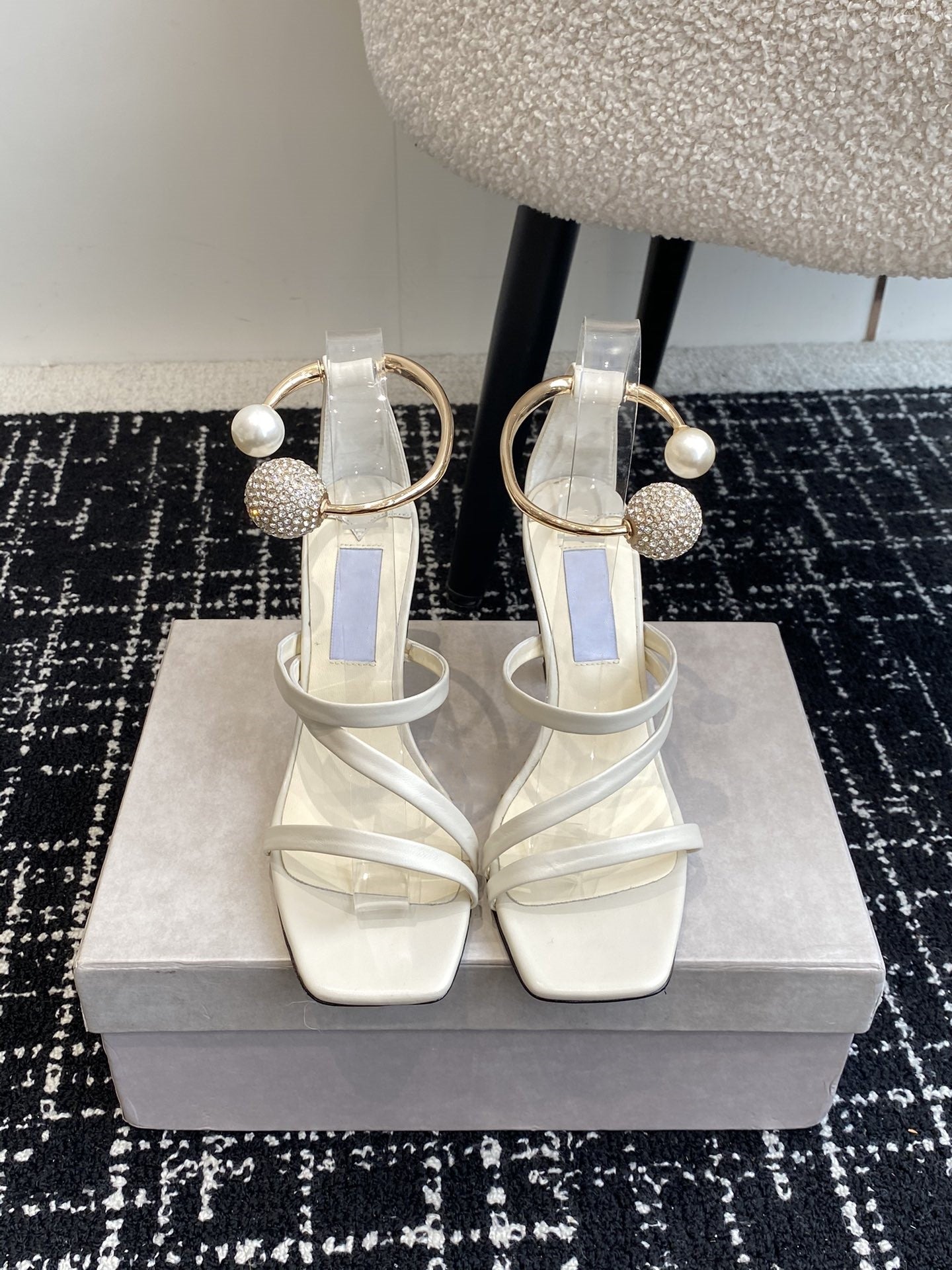 Square Toe Stiletto Sandals