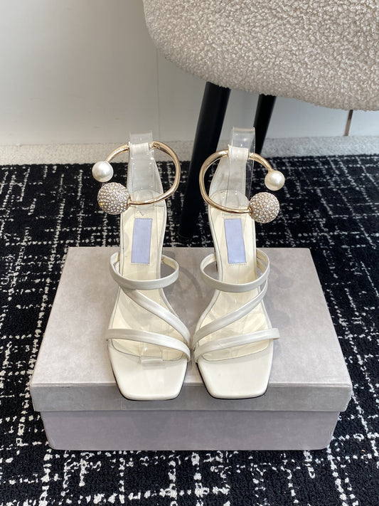 Square Toe Stiletto Sandals